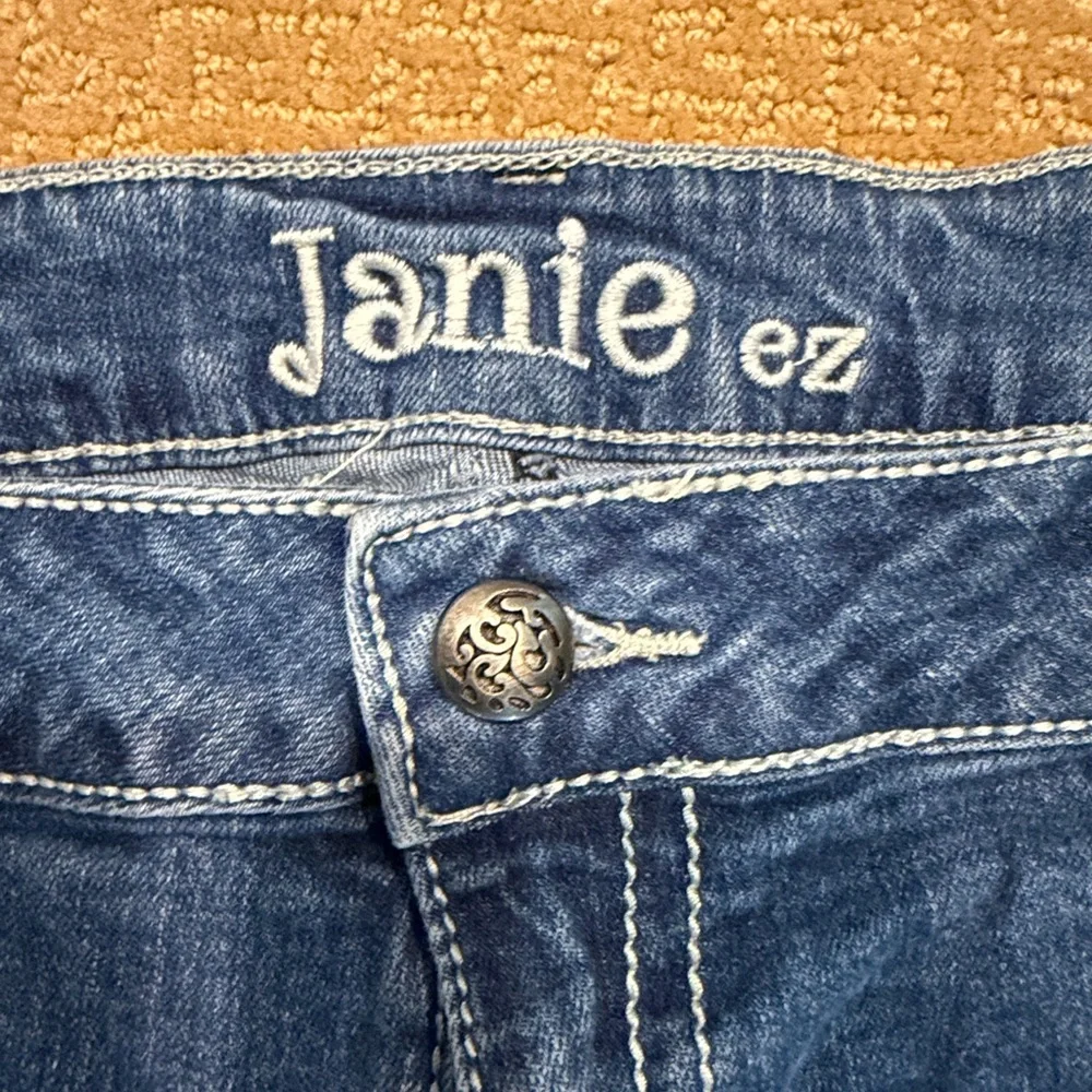 Janie EZ Classic Blue Straight Leg Women's Jeans - Picture 2 of 7